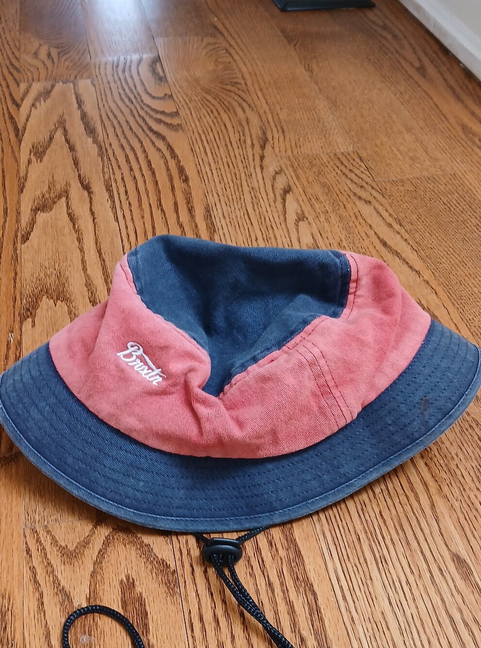 Brixton Two-Tone Bucket Hat in Red and Navy